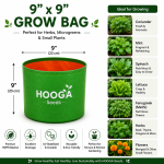 9x9 HDPE Grow Bag for Herbs & Kitchen Gardening | Hooga Seed