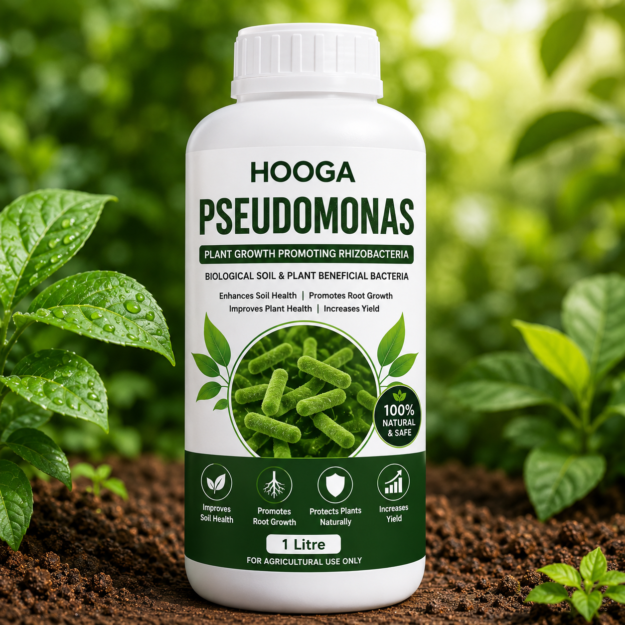 Pseudomonas 1 Litre | Beneficial Bacteria for Plants & crops | HOOGA Seeds