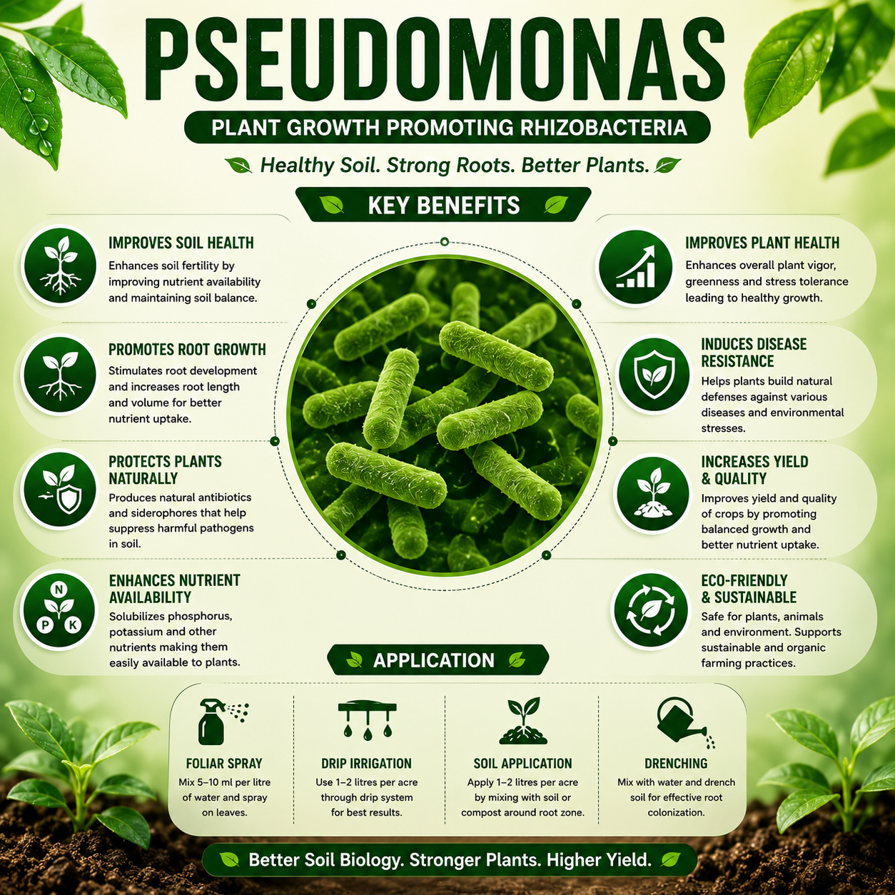 Pseudomonas 1 Litre | Beneficial Bacteria for Plants & Agriculture | HOOGA Seeds